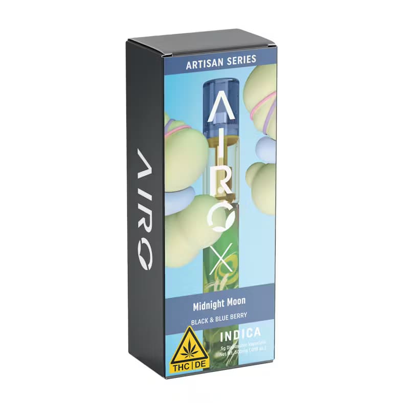 Airo Midnight Moon - Black & Blue Berry | 0.5g | Disposable