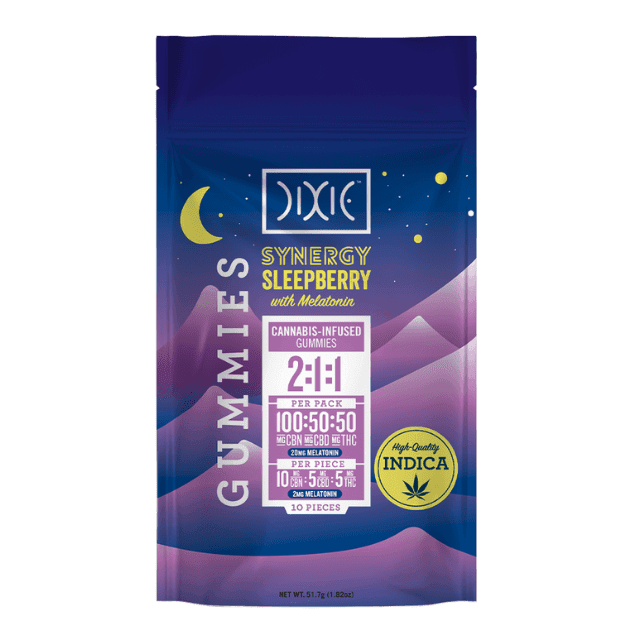 Dixie SYNERGY SLEEPBERRY 2:1:1 CBN:THC:CBD GUMMIES 100MG