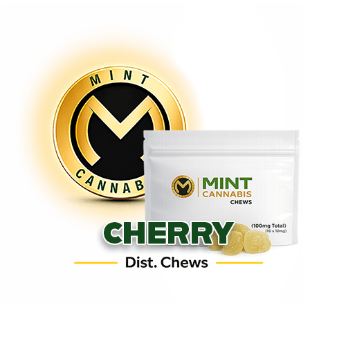 Mint Cannabis Distillate Chews - Cherry