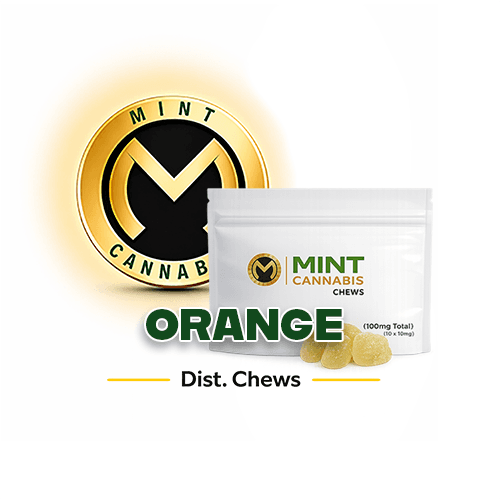 Mint Cannabis Distillate Chews - Orange