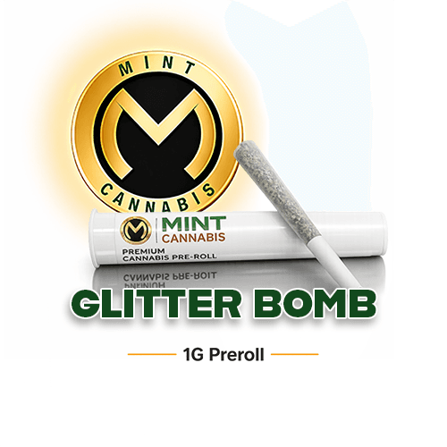 Mint Cannabis Prerolls - Glitter Bomb