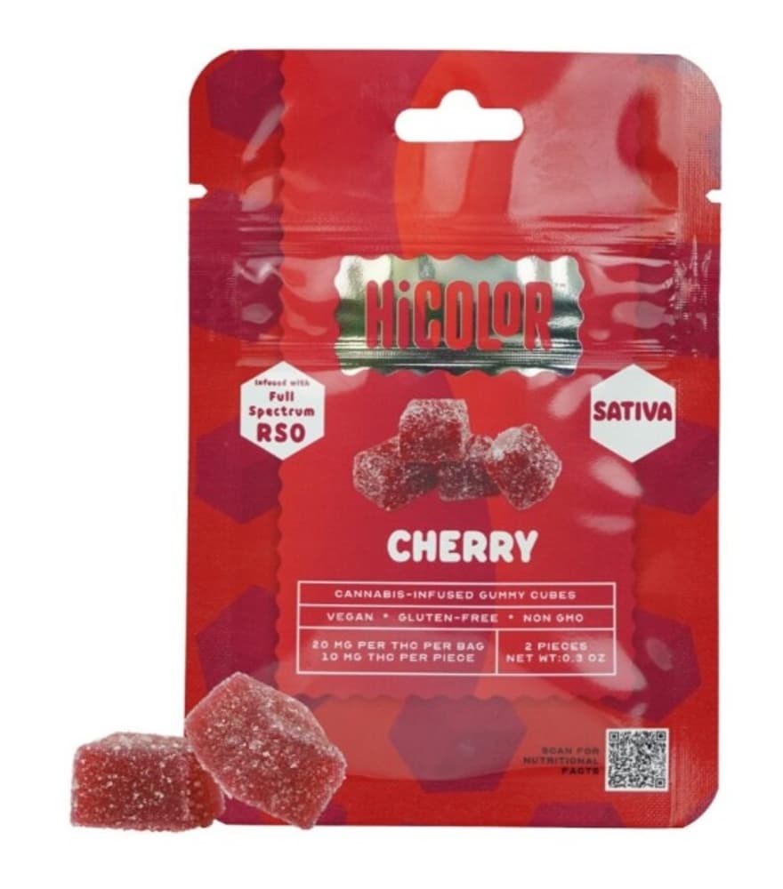 HiCOLOR Cherry MINI RSO Gummies [2pk] (20mg)