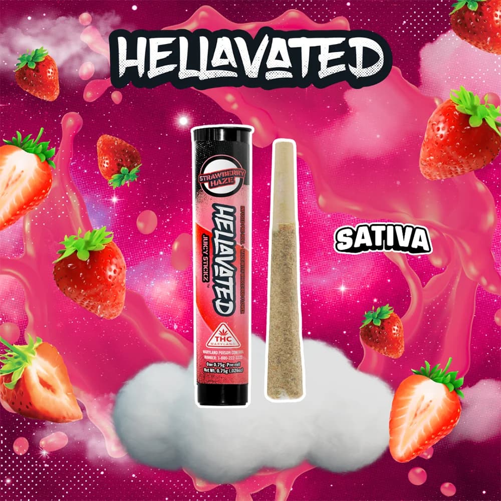 Hellavated Strawberry Haze Juicy Stickz 0.75g