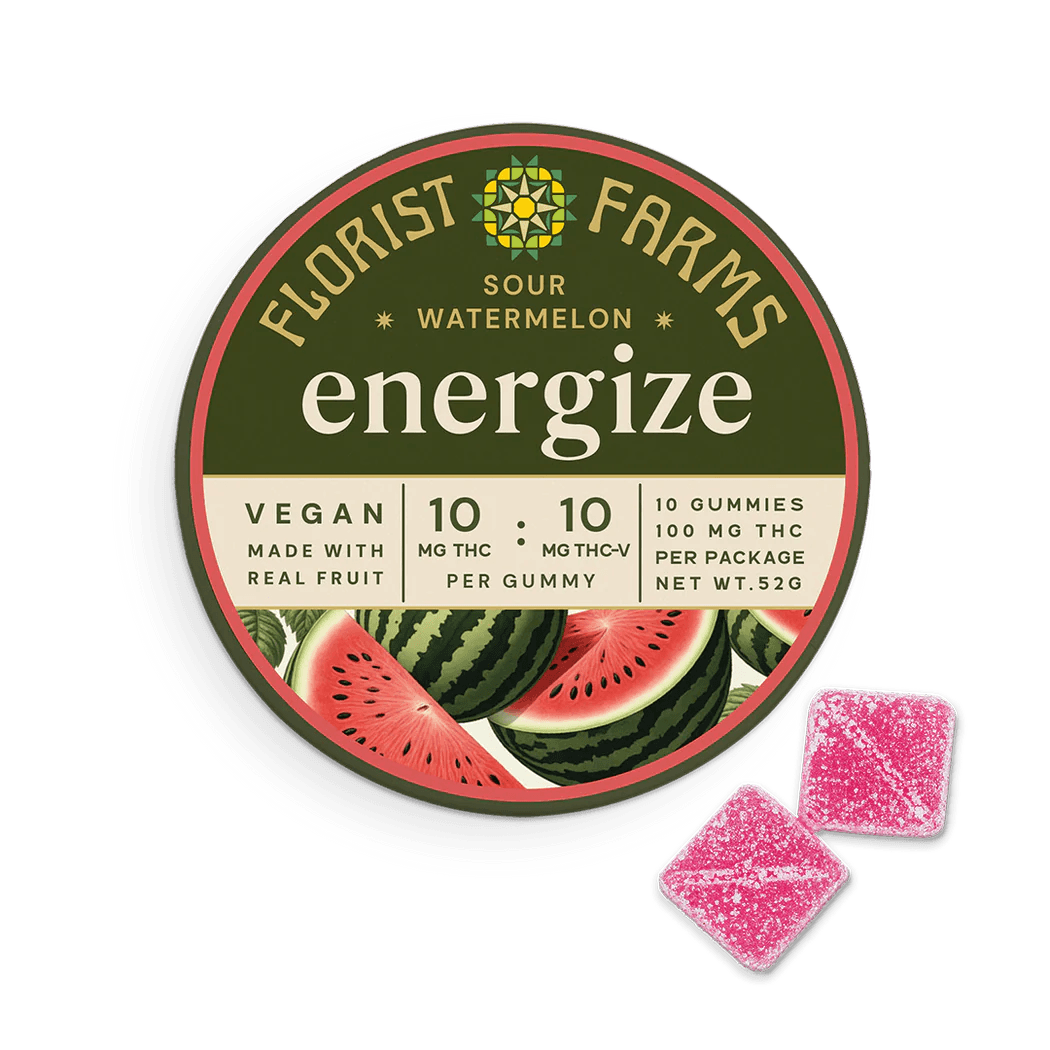 Florist Farms Sour Watermelon [Energize] Gummies | 10pk 100mg