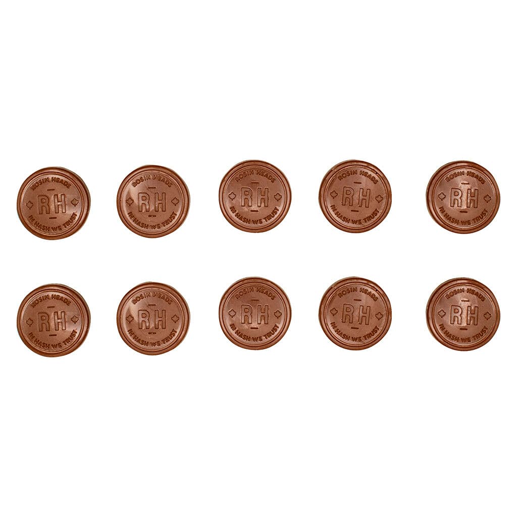 Rosin Heads Milk Chocolate Hash Rosin Coins | 10 Pack
