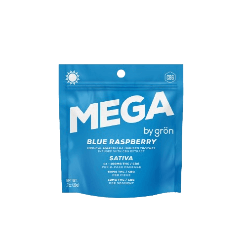 Grön 1:1 Blue Raspberry Mega
