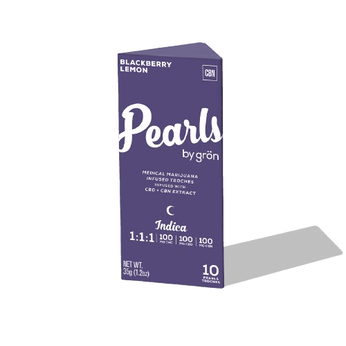 Grön Blackberry Lemon Pearls Troches [1:1:1 THC:CBD:CBN] 10ct/30mg