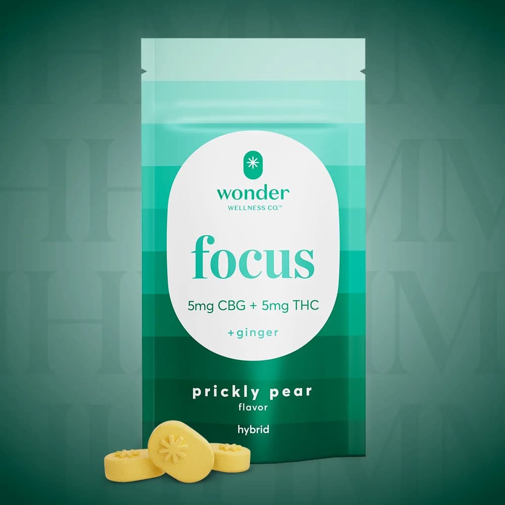 * Wonder Wellness Co.™ Focus 1:1 Prickly Pear Gummies [20pk] (100mg CBG/100mg THC)
