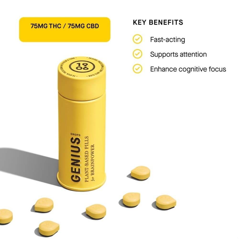 1906 Genius Drops [30pk Tin] (75mg THC/75mg CBD)