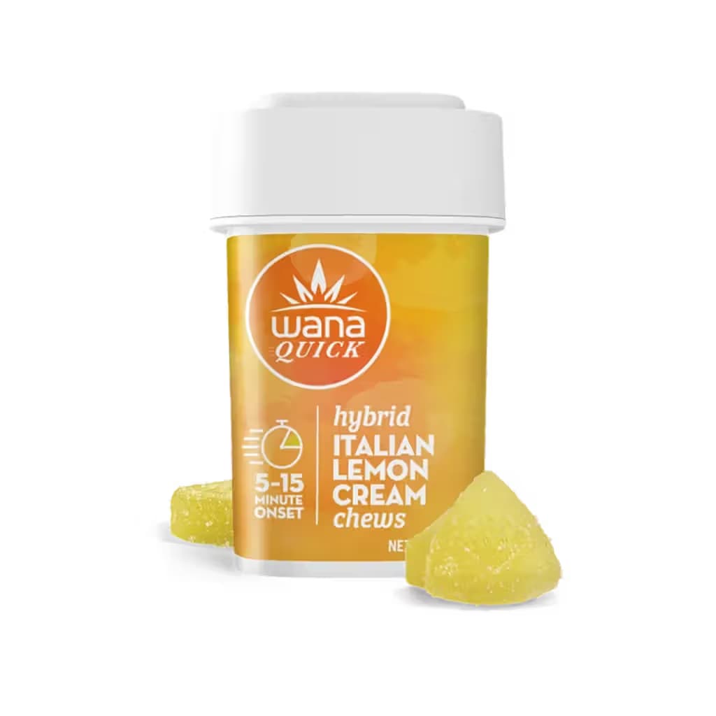 Wana Quick Italian Lemon Cream Hybrid Chews [10 pack] | 100mg