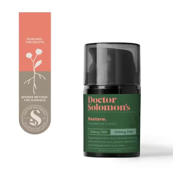 Dr. Solomons 1:1 THC:CBD Restore Transdermal