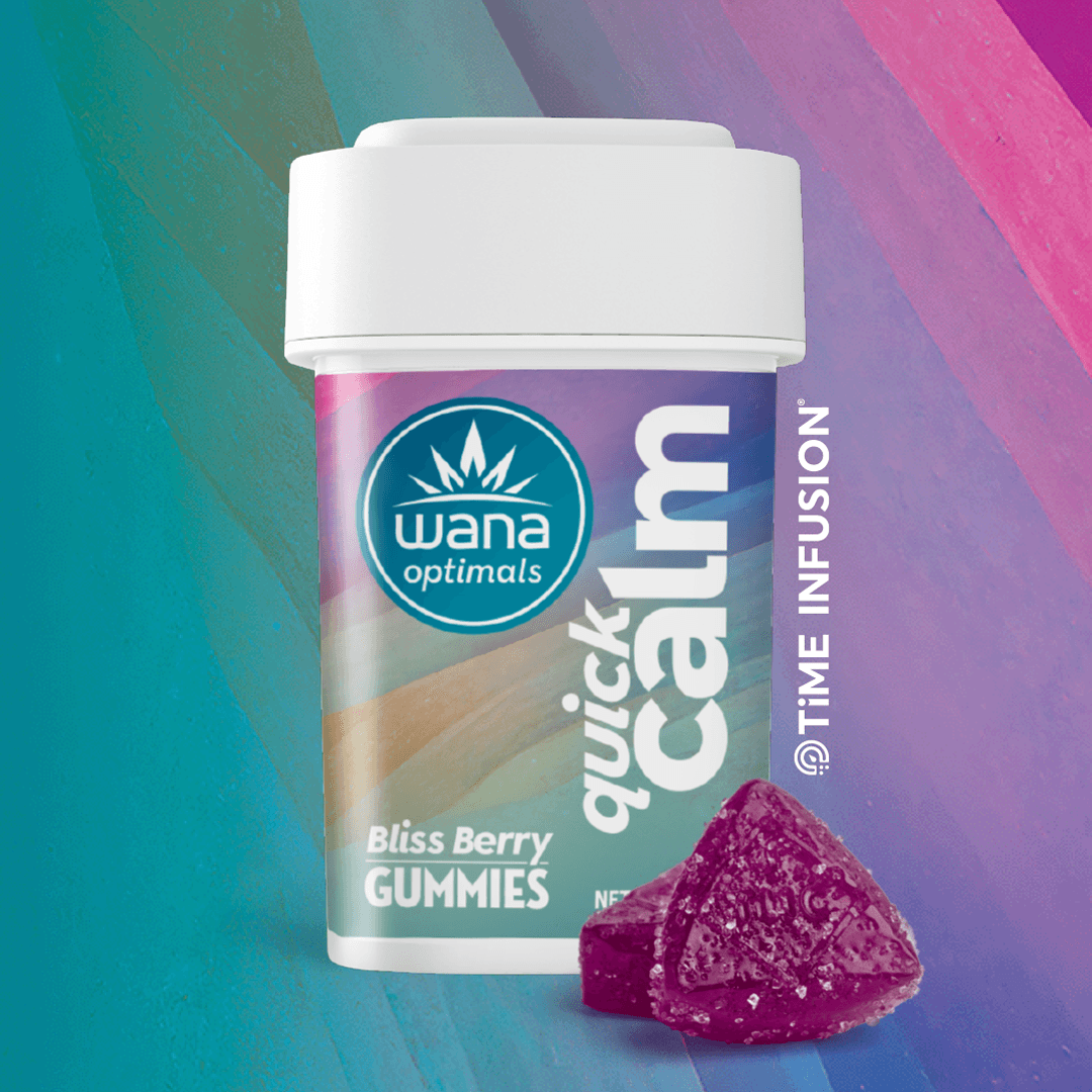 Wana 21mg 10:10:1 CBG:CBD:THC Quick Calm Gummies - Bliss Berry - 20ct