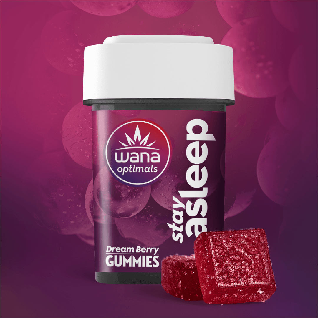 Wana 35mg 4:1:1:1 CBD:CBN:CBG:THC Stay Asleep Gummies - Dream Berry - 20ct