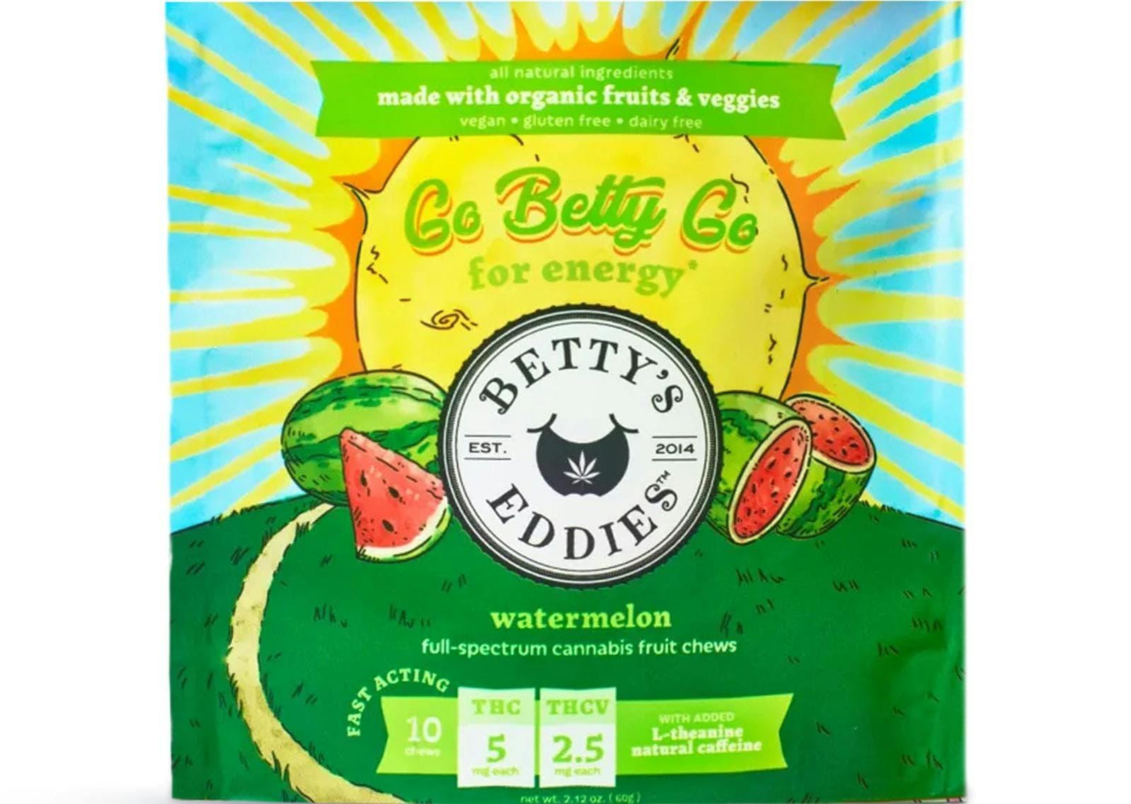 Betty's Eddies 5mg THC Fruit Chews - Watermelon - 10ct