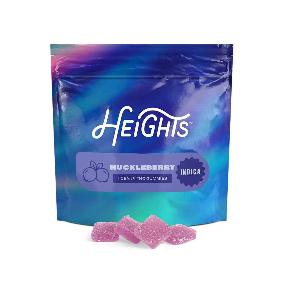 Heights 5mg Indica (1:4 CBN:THC) Gummies - Huckleberry - 20ct