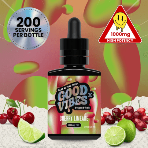 Good Feels THC Fast Acting Syrup - Cherry Limeade - 1000mg
