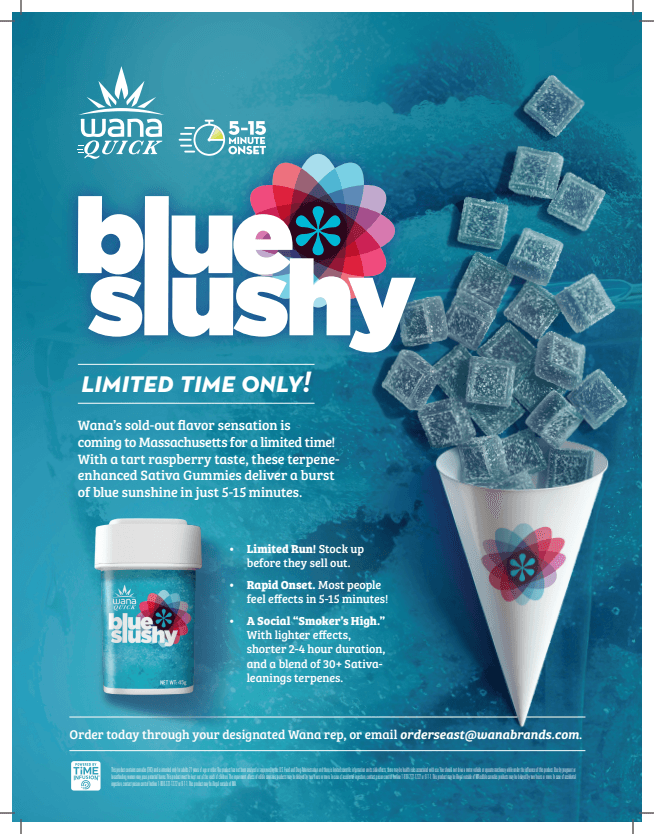 Wana Wana Fast-Acting Gummies 20pk (100mg) Blue Slushy