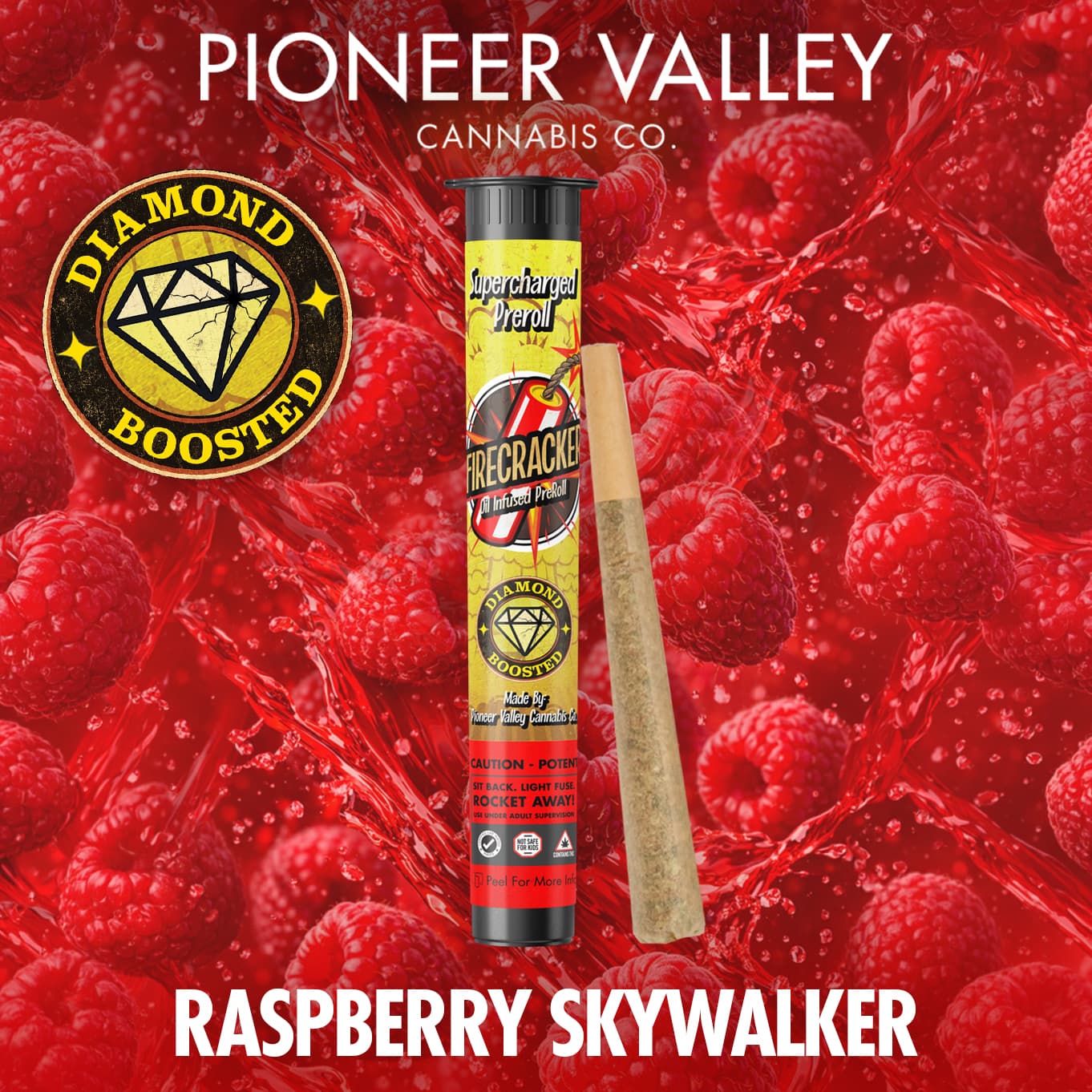 Firecrackers Raspberry Skywalker OG | 1g | Infused Pre-Roll | Firecracker