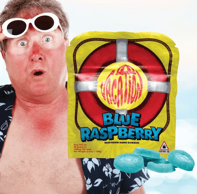 Vacation Blue Raspberry (Hash Rosin) | Gummies | 100mg