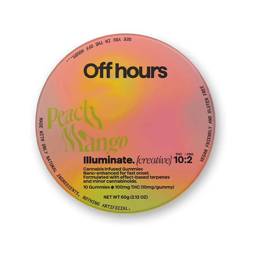 Off Hours Peach Mango - Illuminate [10pk] (100mg THC/20mg CBG)