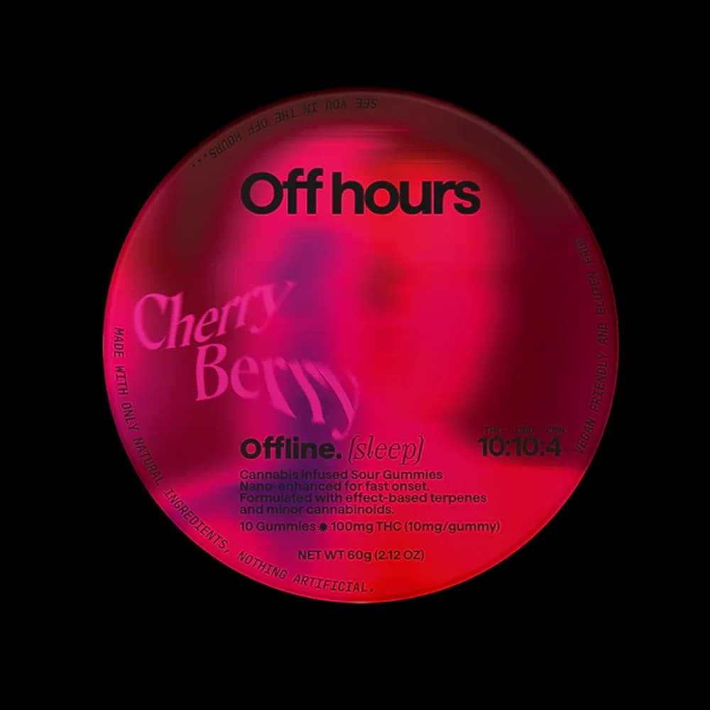 Off Hours Sour Cherry Berry - Offline [10pk] (100mg THC/100mg CBD/40mg CBN)