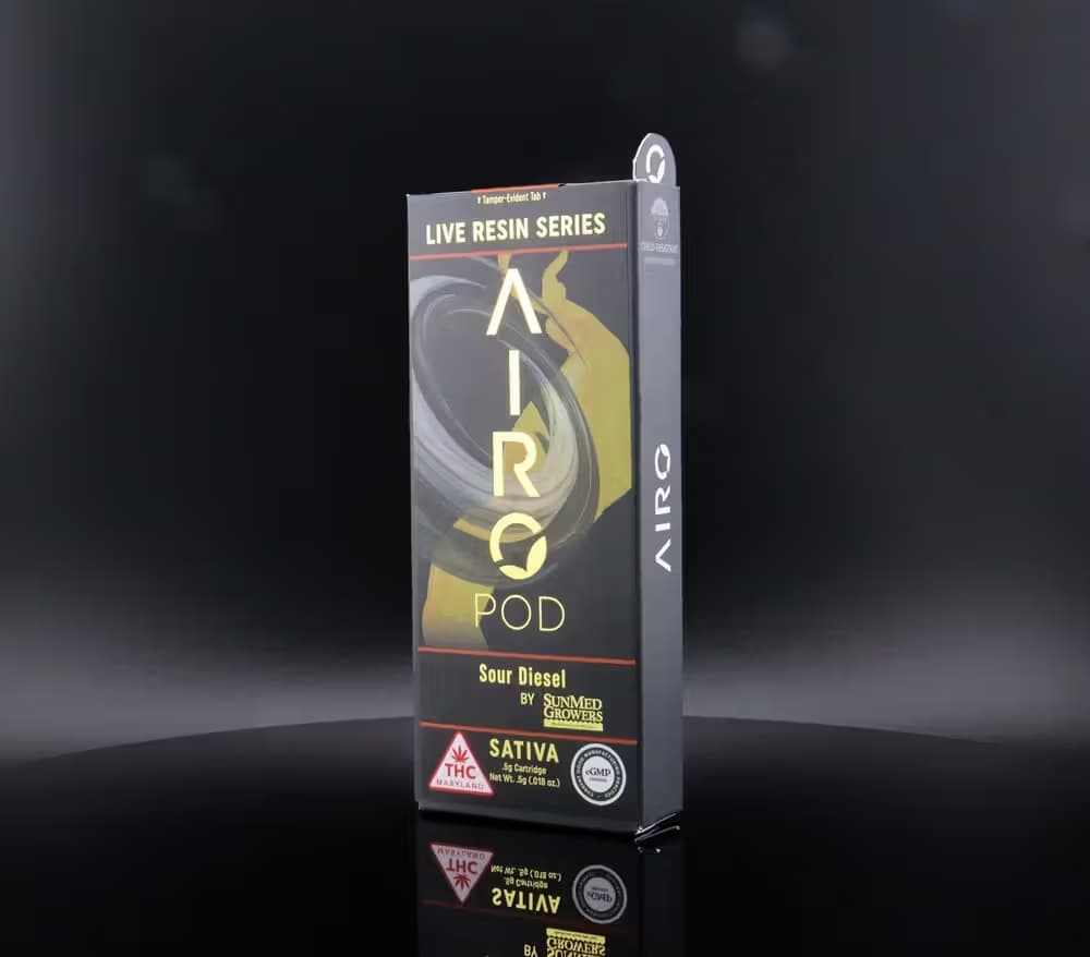 Airo Sour Diesel Live Resin Vape Cart 1g