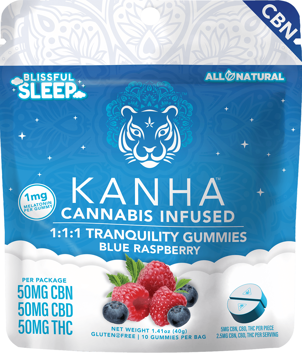 KANHA 1:1:1 Tranquility Gummies 10-pack