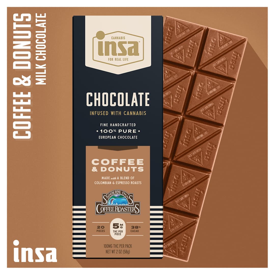 Insa Chocolates - Coffee & Donuts Bar - 100mg