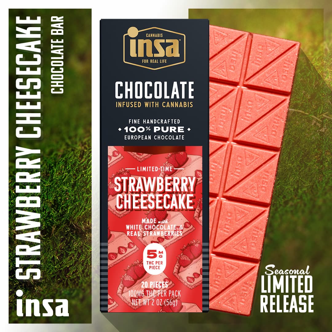 Insa Chocolates - Strawberry Cheesecake Bar - 100mg