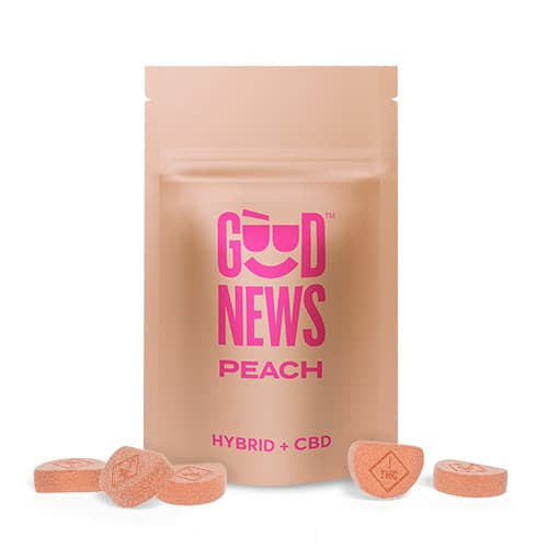 Good News Peach Gummies 1:1 CBD:THC