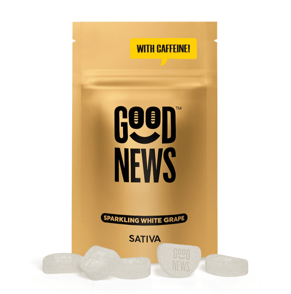 Good News Sparkling White Grape Gummies + Caffeine