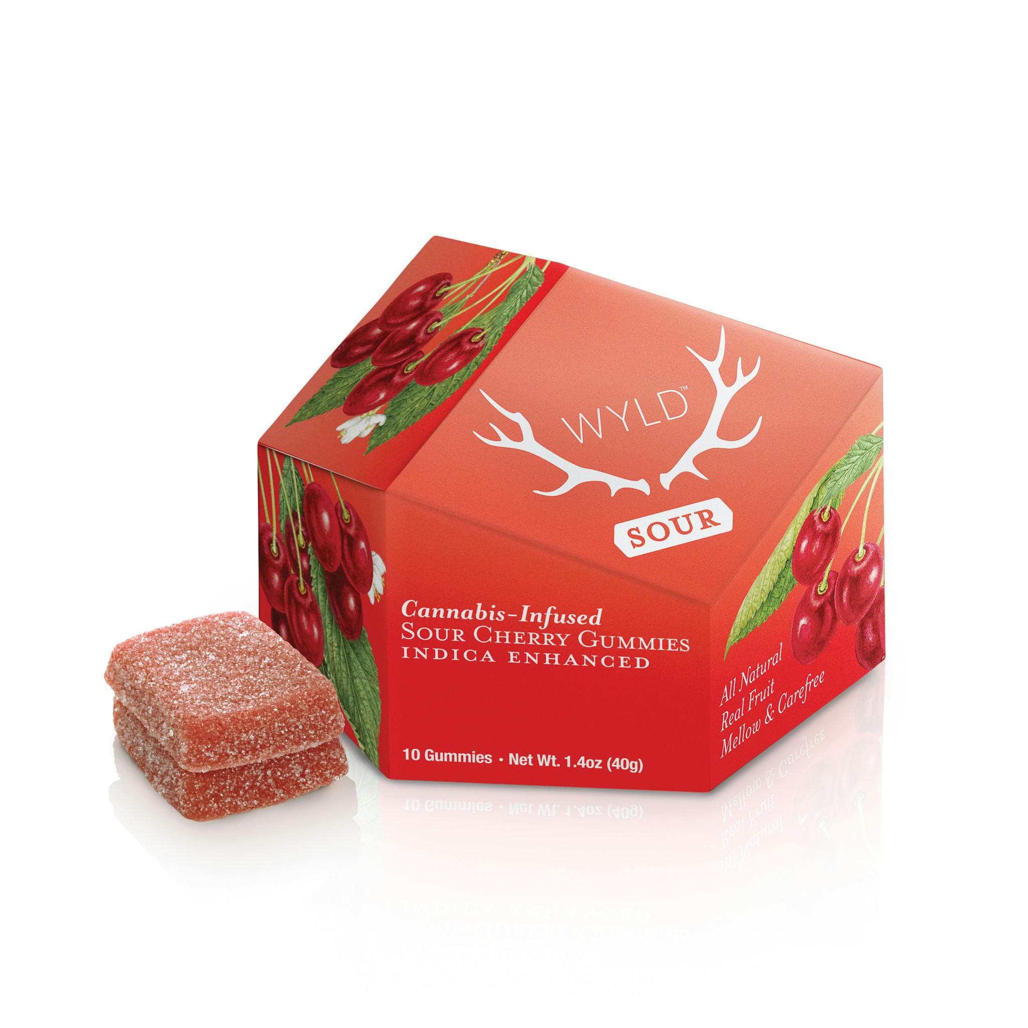 Wyld Sour Cherry Indica Enhanced Gummies