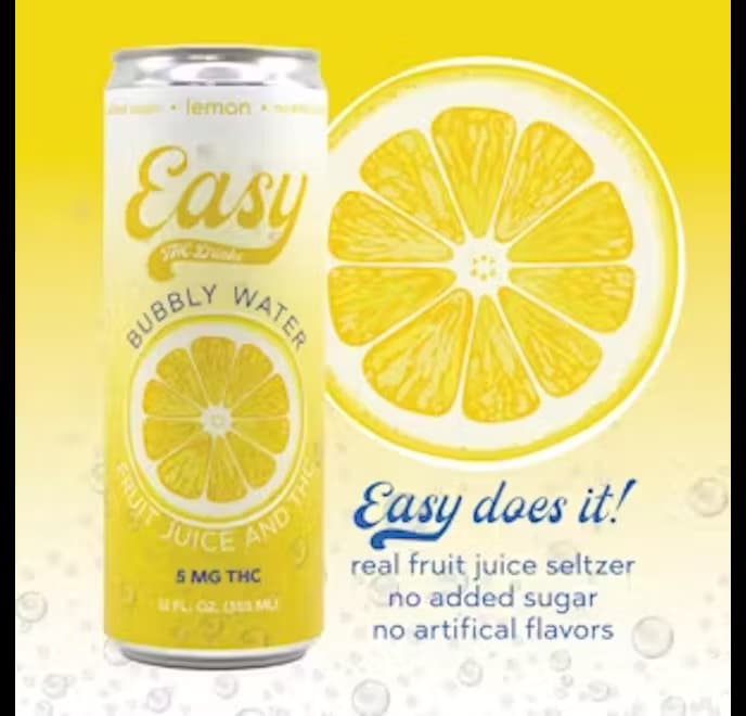 Easy Bubbly Water | Easy | Lemon [Low Sugar] | 12oz