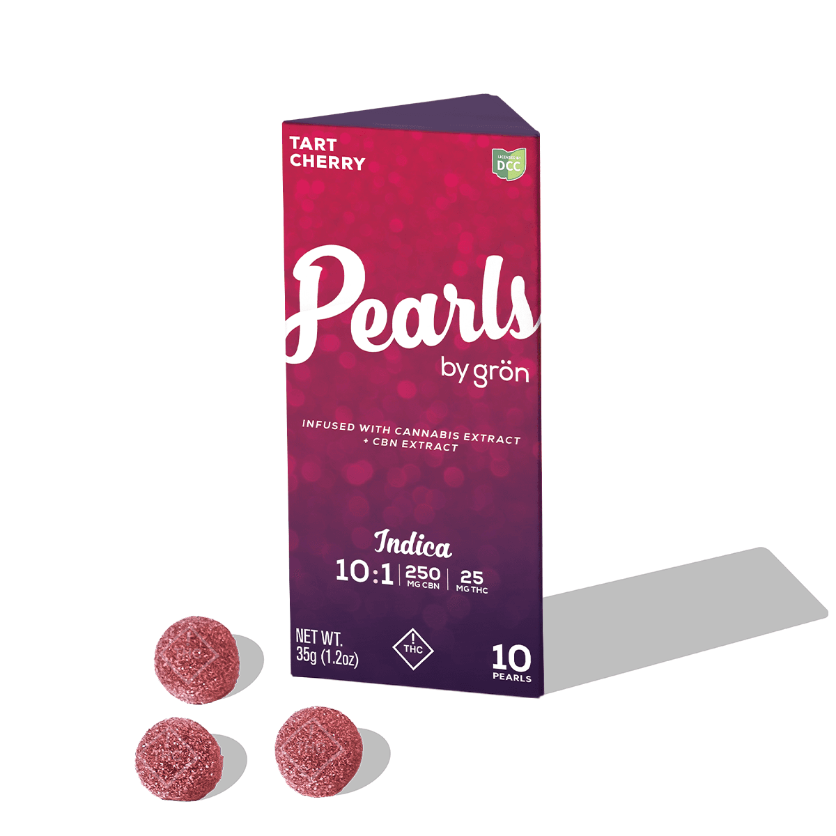 Grön Tart Cherry Pearl Gummies [1:10 THC:CBN] 10pk - 941608