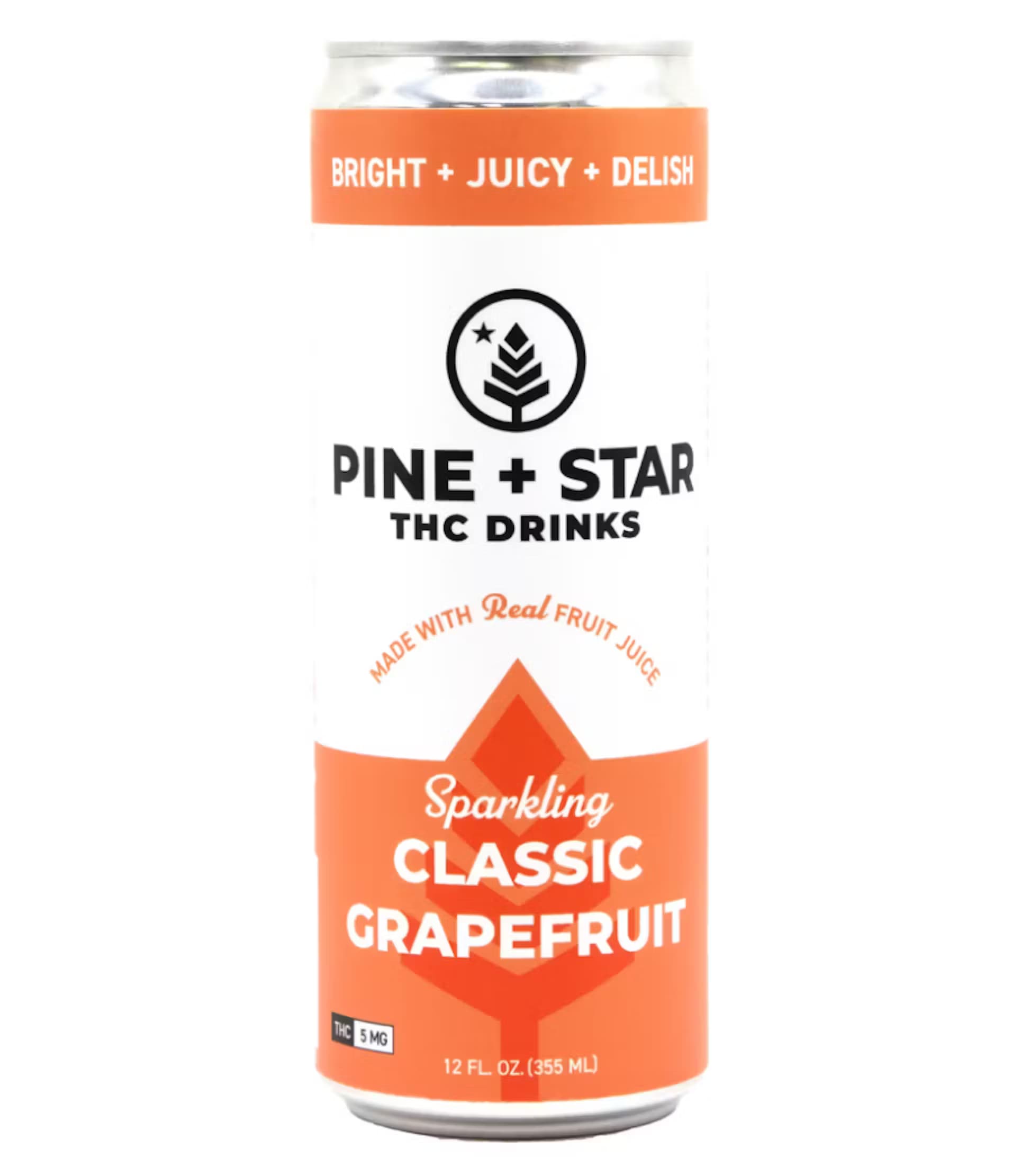 Pine + Star Grapefruit | 12oz Sparkling | 5mg (Single)