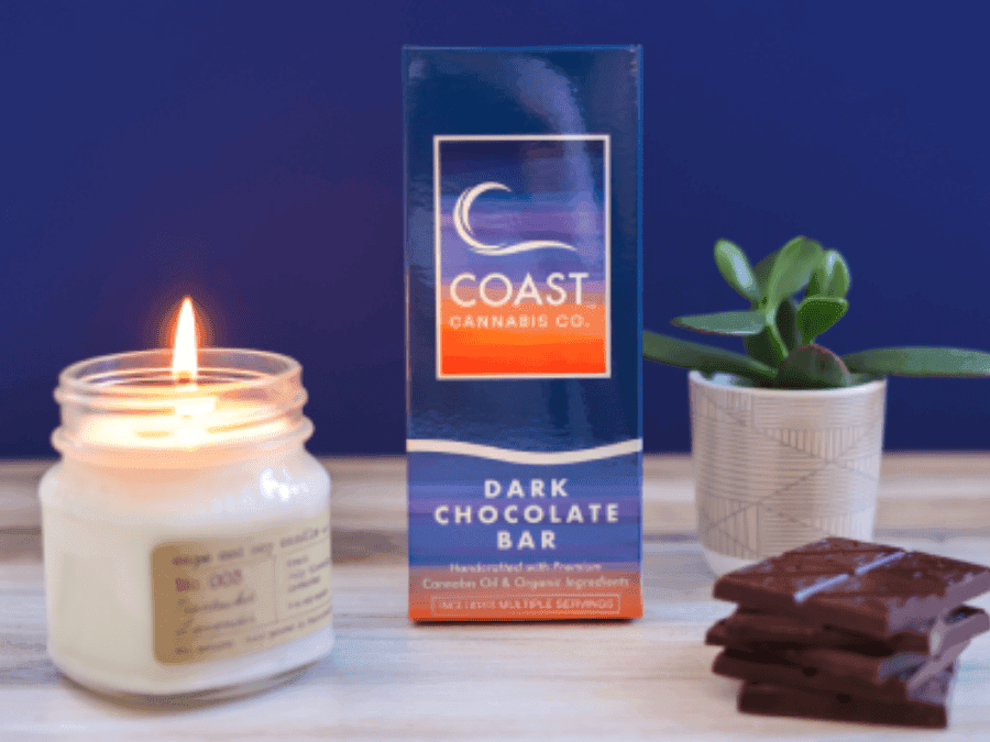 COAST Cannabis Co. RELAX I Dark Chocolate Bar I 5mg CBD: 5mg THC