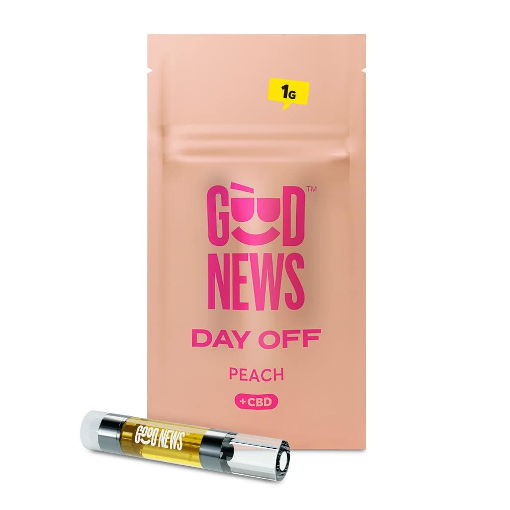 Good News "Day Off" Peach 2:1 THC/CBD Distillate Cart (1g)