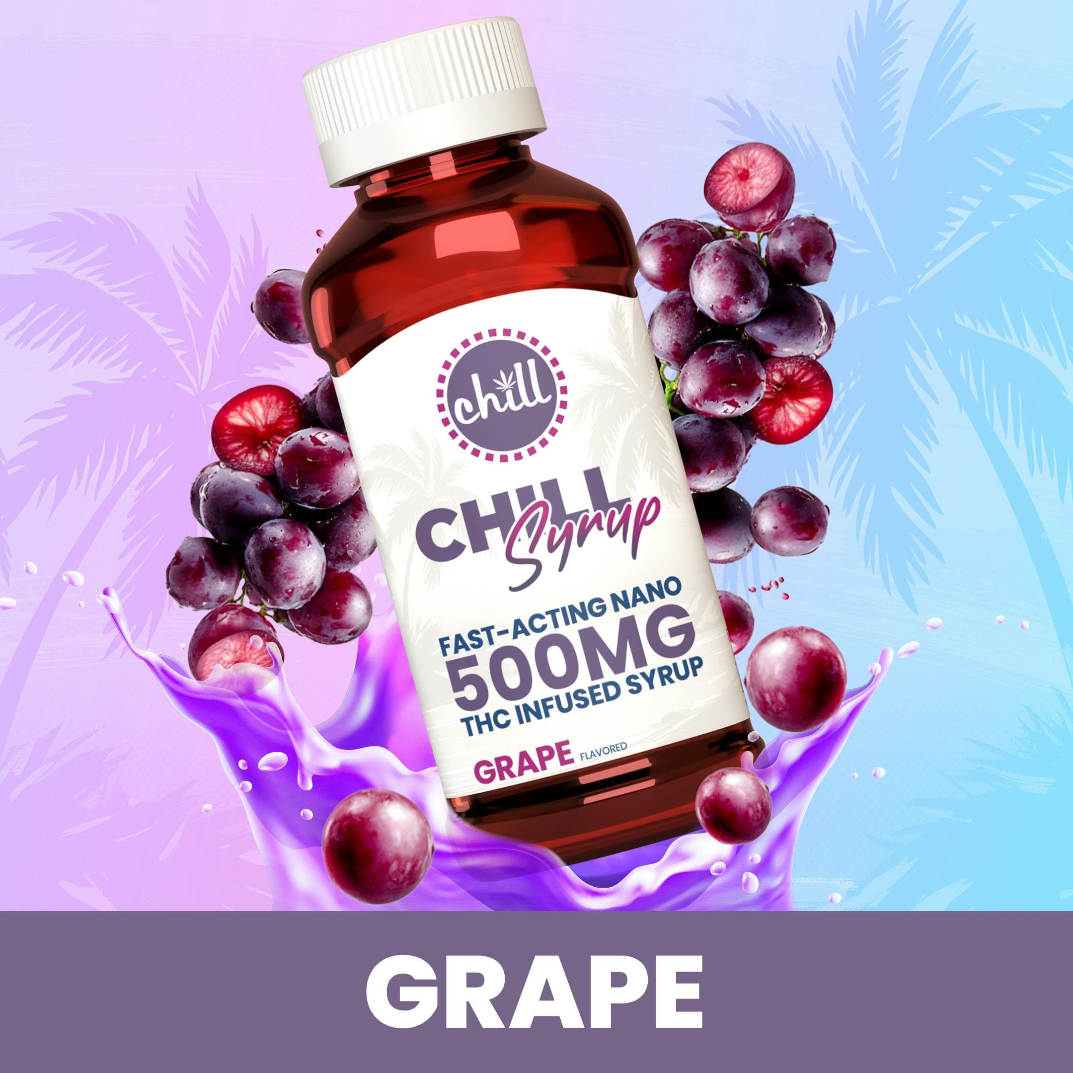 Chill Medicated 500mg Syrup | Grape | Chill Medicated