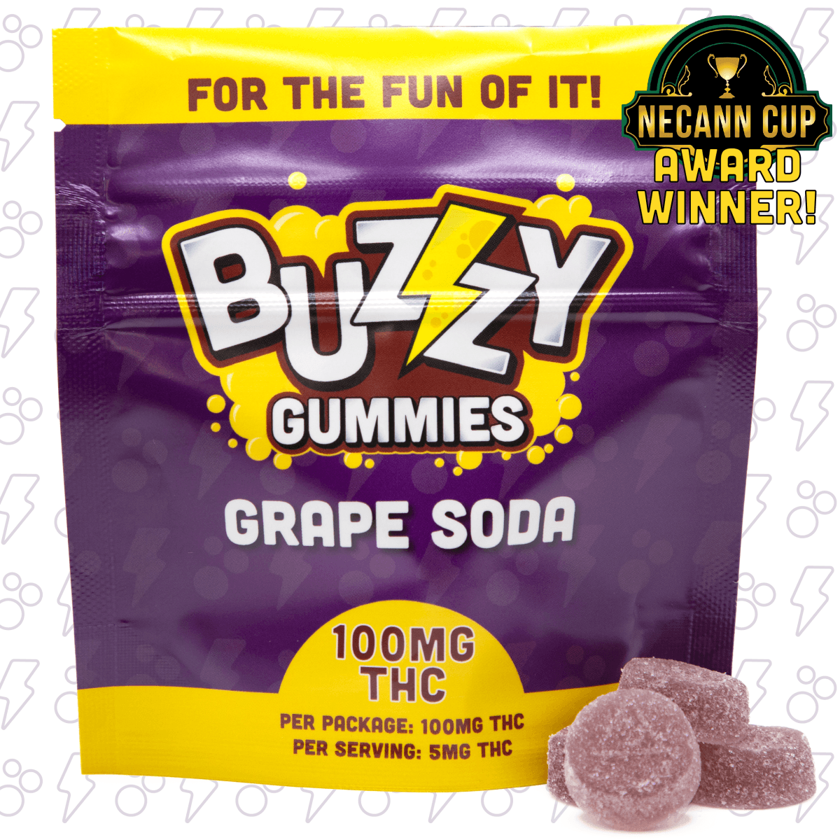 Buzzy Buzzy - Grape Soda - Gummies - Hybrid - 100mg