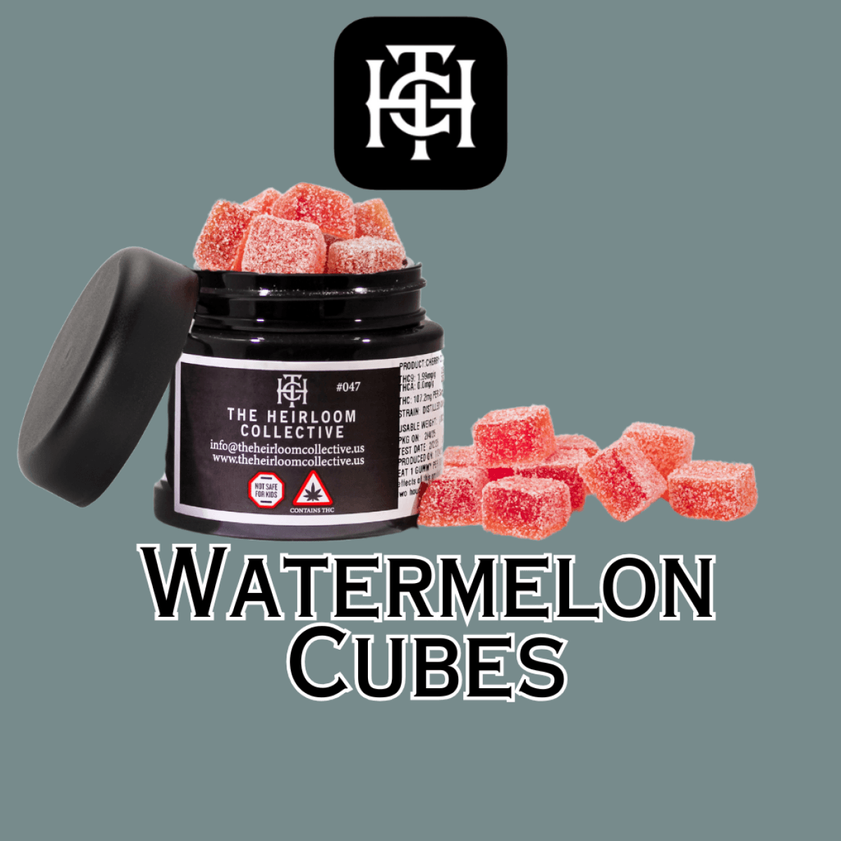 The Heirloom Collective Watermelon Cubes - 5mg Gummies - 20pcs - 100mg