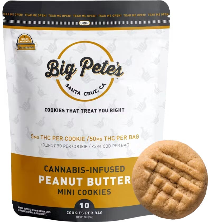 Big Pete's Treats Peanut Butter Cookies | 50mg