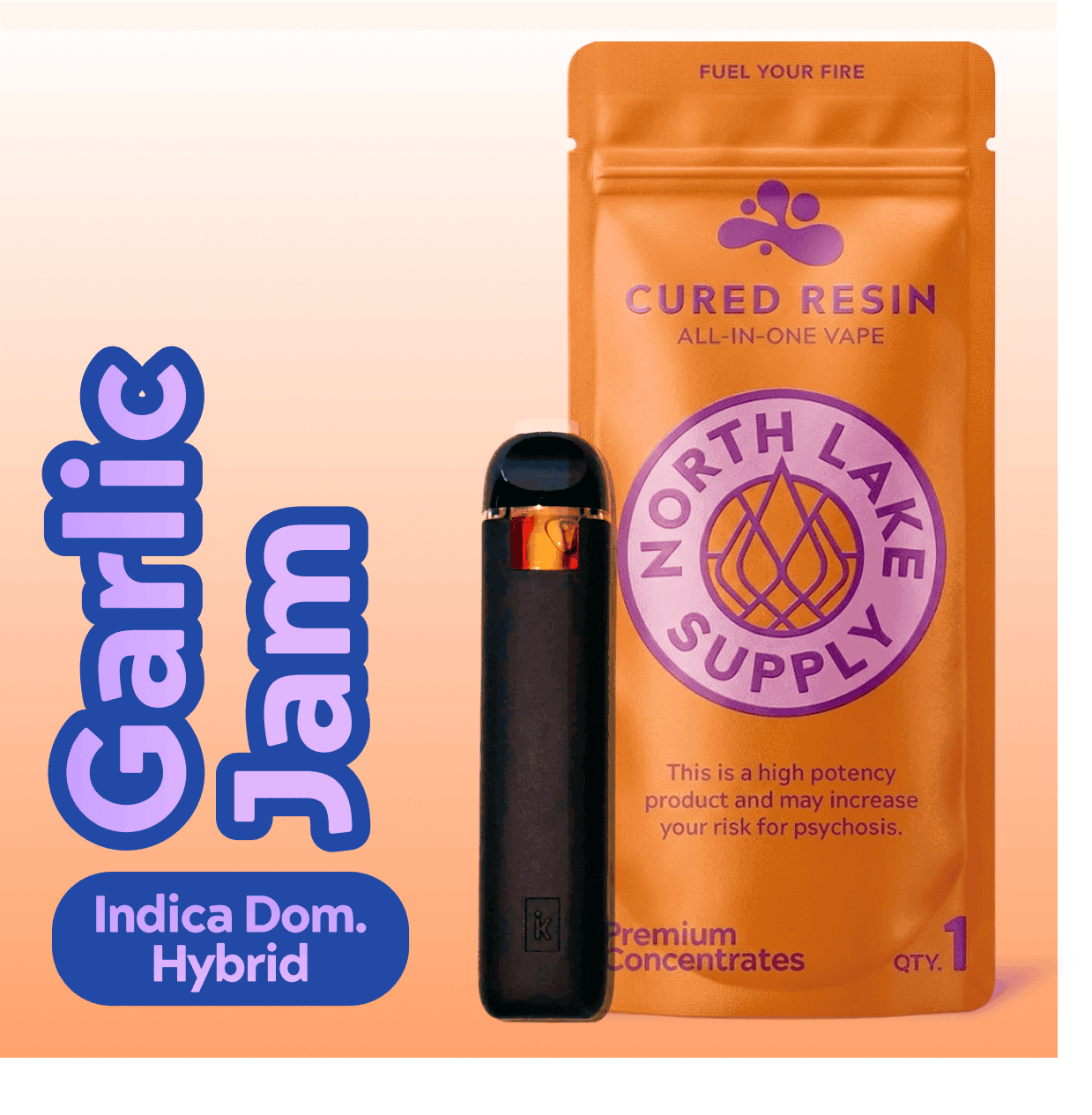 North Lake Supply Garlic Jam, Cured Resin Disposable