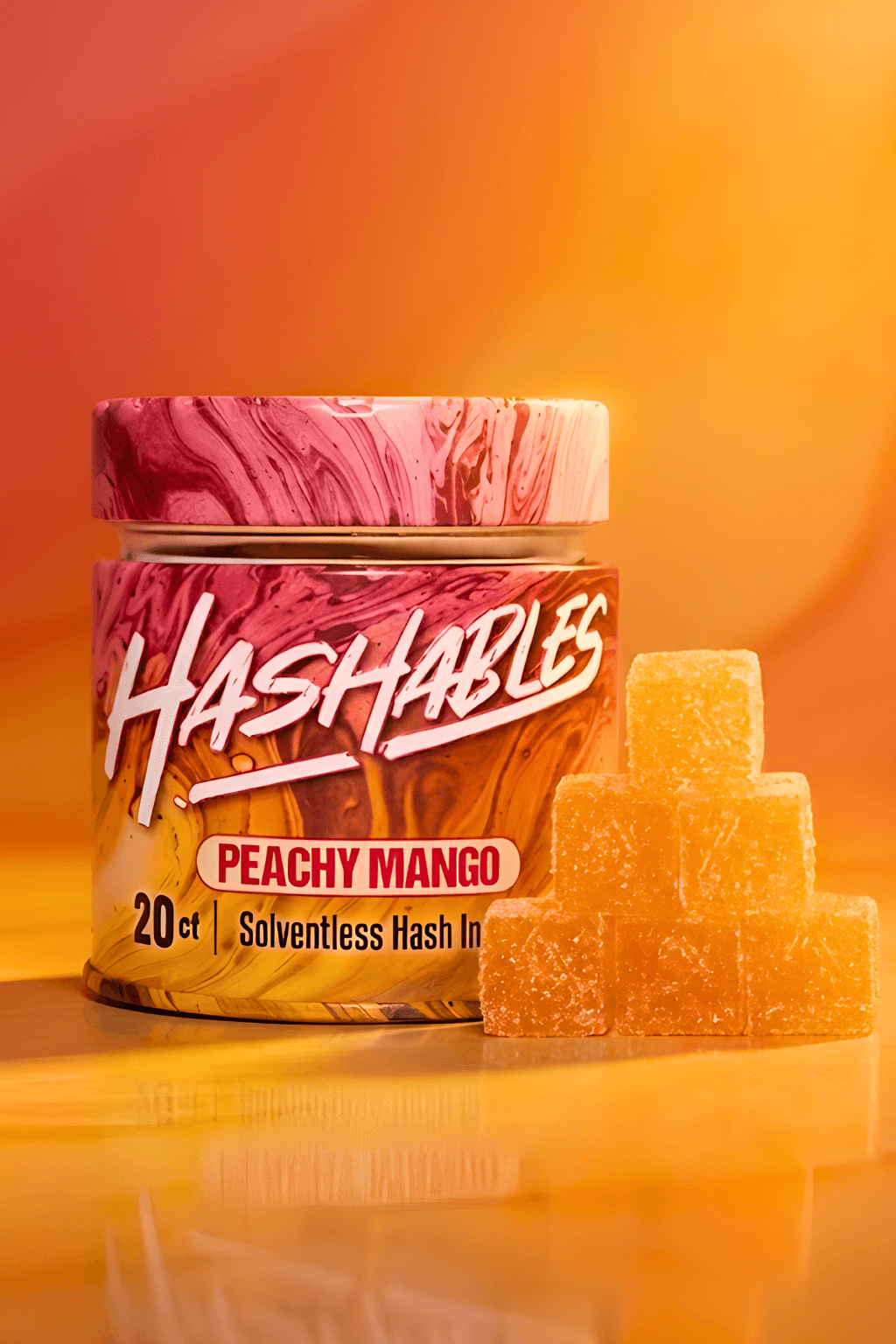 Hashables Peachy Mango Rosin Cubes 20-Pack | 100mg