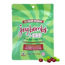Joy Bombs by Joyibles Sour Fruit | Candy-Coated Fruit Chew | 2.5mg | 40pk