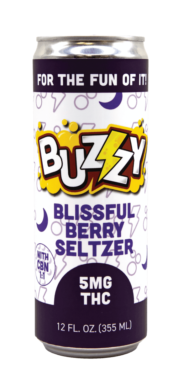 Buzzy Blissful Berry | 1:1 (THC:CBN) Seltzer | 5mg | 1pk