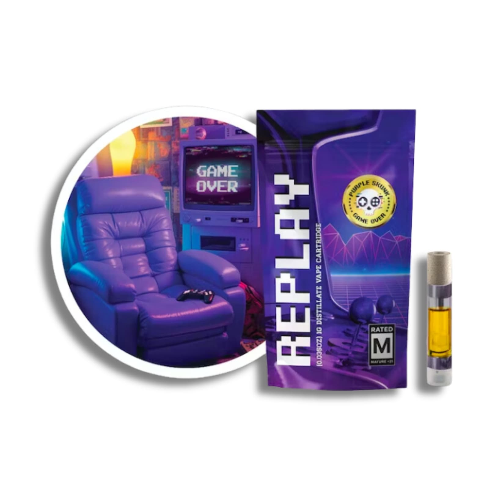 Replay Game Over | Distillate 510 Cart | 1g