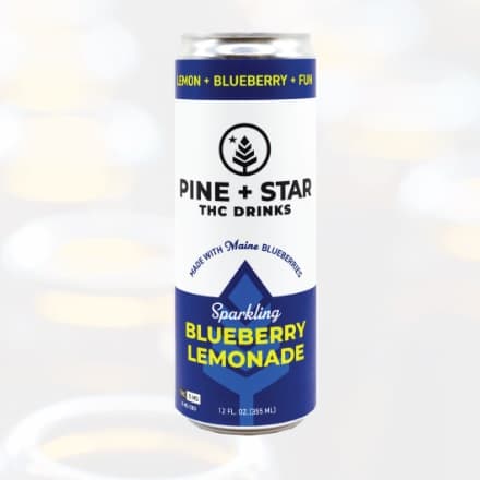 Pine + Star Sparkling Lemonade | Blueberry | 12oz | 5mg | Pine + Star