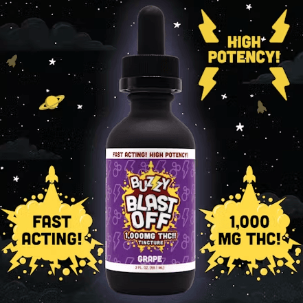 Buzzy Blast Off Grape Tincture - 1000mg