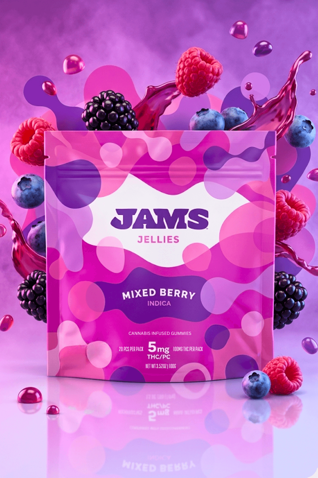 JAMS Mixed Berry | Jellies | 100mg