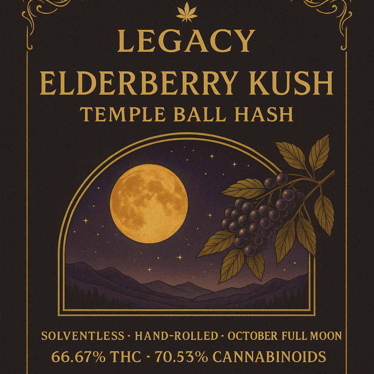 Erva Legacy Hash Elderberry Kush Temple Ball 1g